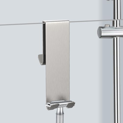 Shower Door Hook, Extended Length Double-Sided Hook for Frameless Shower Doors (7 Inch), Heavy-Duty Stainless Steel Hook for Bathrobes and Towels, No Drilling or Adhesive Required, 2-Pack, Silver - Image 6