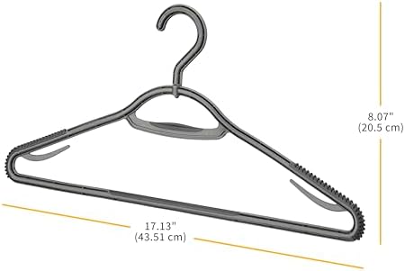 Whitmor Slim Sure-Grip Hangers with Swivel Hook - White and Gray - Set of 20 - Image 7