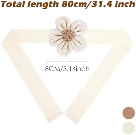 SRG Curtain Tiebacks for Curtains 4 Pack, Decorative Curtain Holdbacks for Drapes, Handmade Tie Backs No Drilling for Home Bedroom Window Decor – Sunflower Khaki - Image 6
