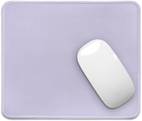FROGIGO Mouse Pad with Stitched Edges - Solid Color Mousepad for Women, 9.25 x 7.75 inch Washable Square Desk Pad, Non-Slip Rubber Base, Office Home Laptop Accessories - Lilac Purple by FROGIGO