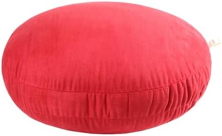 Round Throw Pillow 16x16 for Kids Down-Like Polyester Filling Super Soft Floor Pillow Ultra Fluffy Feather-Like Touching Decorative Circle Cushion for Couch Bed Sofa, Bright Red, 1 Piece by Hodeco
