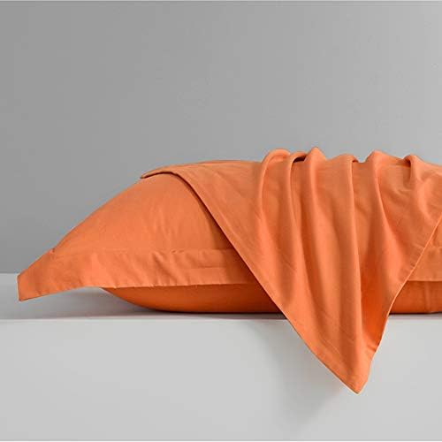FLXXIE Microfiber European Pillow Shams Set of 2, Orange - Image 5