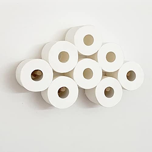 Cloud Paper Holder, Space-Saving Cute Decor 4-13 Rolls Toilet Paper Hold Wood Artistic Decoration for Toilet Kitchen Bathroom bar Restaurant Indoor Decor (Normal Rolls (4 Inch D)) by Deartisan