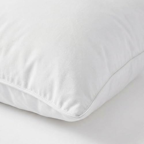Elegant Comfort Luxury Down Feather 100% Cotton Cover Standard/Queen Size Set of 2 Pillows, Soft and Supportive Premium Hotel Quality Sleeping Pillows for Back, Side and Stomach Sleepers - Image 5