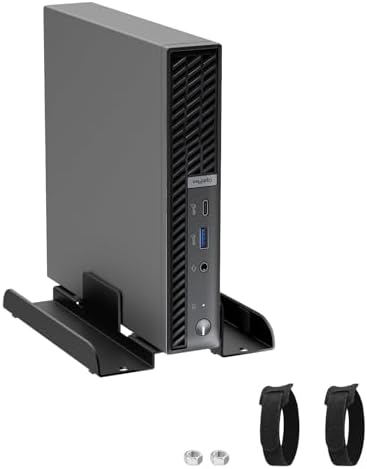 Universal Mini PC Desk Stand for Dell HP Lenovo Adjustable Vertical Desk Stand for Dell OptiPlex MFF 7050 7060 Lenovo ThinkCentre M910Q M700 HP EliteDesk 800 Mini PC Desk Mount Holder by Bedycoon