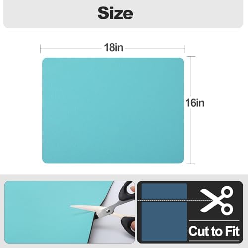 Ecotrim - Dish Drying Mat for Kitchen Counter | Coffee Bar Mat for Countertops | Heat Resistant Drainer Mat with Non-slip Rubber Backed | Hide Stain Kitchen Absorbent Draining Mat | Turquoise 16"x18" - Image 5