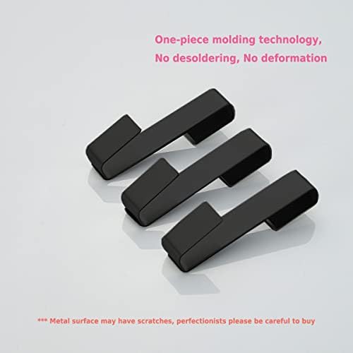 Towel Hook, Over Glass Door Hook for Bathroom, Suit for Frameless Glass Shower Door 0.39" (10 mm) Stainless Steel Matte Black, 3 Pack - Image 6