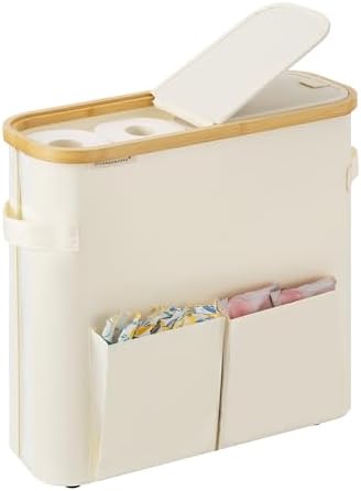 StorageWorks Toilet Paper Basket with Lid, Holds 9 Mega or 12 Regular by StorageWorks
