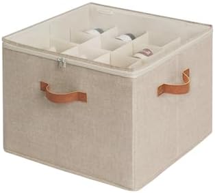 StorageWorks 16-Pair Closet Shoe Organizer with Adjustable Dividers, Taupe by StorageWorks