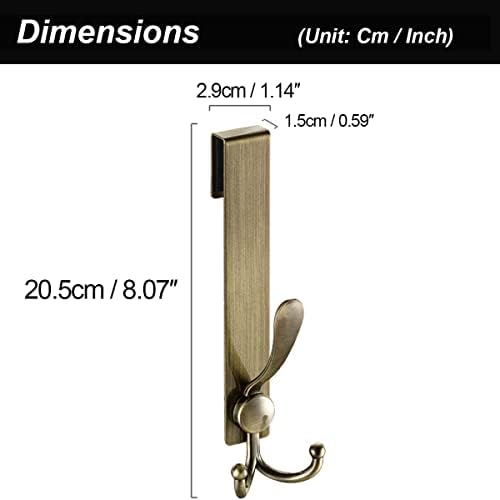 Flybath Shower Glass Door Hooks 2 Pack 304 Stainless Steel Antique Extended Robe Towel Hook Rack Over Glass Door Hooks Frameless Drilling-Free Hanger for Bathroom, Brushed Bronze - Image 6
