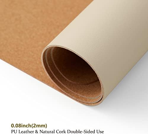 Large Cork Desk Mat - 47.2"x 17" Desk Pad for Office and Home - Ideal for Large Mouse Pad and Desk Mats on Top of Desks(Beige) - Image 3