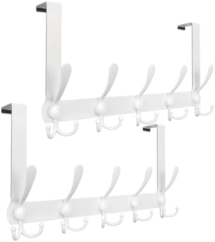 DkOvn 2 Pack Over The Door Hooks, No Assembly Required Door Hanger Hook by DkOvn