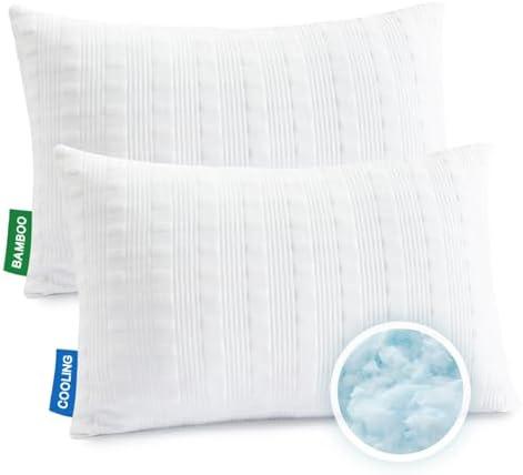 Meoflaw Adjustable Cooling Bed Pillows for Sleeping Queen Size Set of 2 by Meoflaw