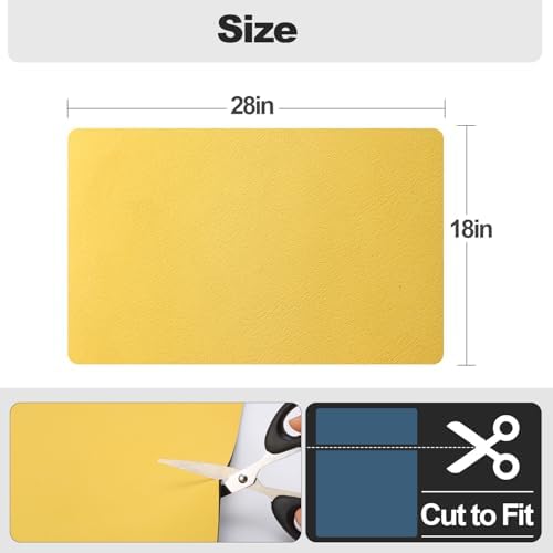 Ecotrim - Dish Drying Mat for Kitchen Counter | Coffee Bar Mat for Countertops | Heat Resistant Drainer Mat with Non-slip Rubber Backed | Hide Stain Kitchen Absorbent Draining Mat | Yellow 18"x28" - Image 5