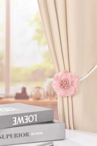 SUQ I OME Pearl Magnetic Curtain Tieback, Pink, 9cm, 1 Pair - Image 4