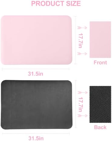 Dish Drying Mat for Kitchen Counter, Rubber Backed (Pink, 17" x 31.5") - Image 7