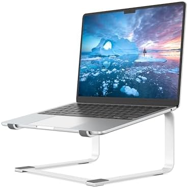 SOUNDANCE Laptop Stand for Desk, Metal Riser, Fits 12-17.3 Inch, White by Soundance