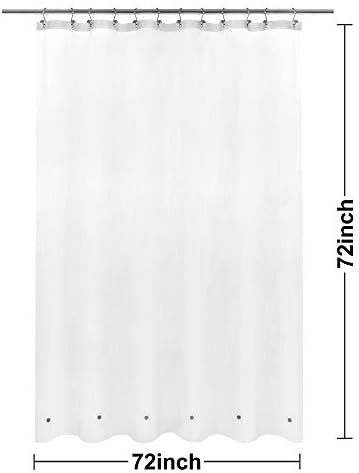 Barossa Design Frosted Shower Curtain Liner with 6 Magnets - Waterproof PEVA Shower Liner for Bath Tub, 72" x 72" Standard Size, PVC Free, Metal Grommets - Frost, 72x72 (Pack of 2) - Image 4