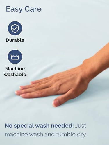 CGK Extra Deep Queen Single Fitted Sheet Only - Ice Blue - Image 5