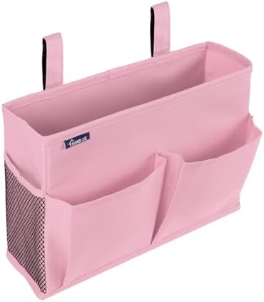 Surblue Caddy Hanging Organizer Bedside Storage Bag for Bunk and Hospital Beds, Pink, Small by SURBLUE