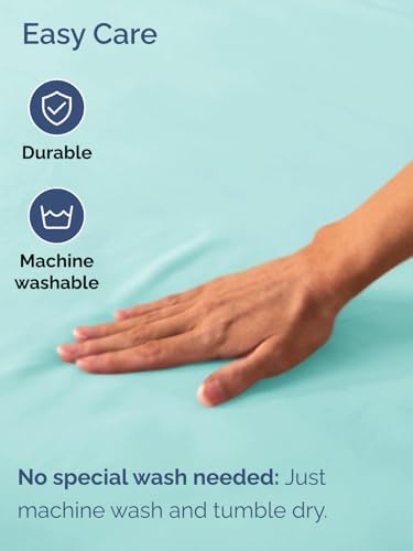 CGK Extra Deep Queen Single Fitted Sheet Only - Spa Blue - Image 5