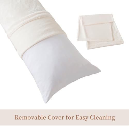 WhatsBedding Memory Foam Body Pillow with Cover, Long Bed Pillow for Adults - Image 5