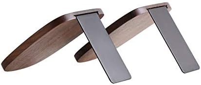 muso wood Book Ends for Shelves, Walnut 2 Pairs - Image 3