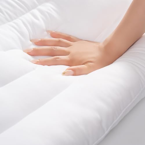 Pozino Flat Thin Pillows for Sleeping - Standard Size 1 Pack Slim Bed Pillows for Side Back Stomach Sleepers,2.5 inch Height Ultra Low Pillows,Down Alternative Filling - Image 3