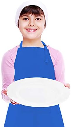 Kids Apron and Chef Hat Set, Cotton Child Toddler Aprons with Pocket - Image 2