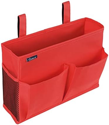 Surblue Caddy Hanging Organizer Bedside Storage Bag for Bunk and Hospital Beds, Red, Small by SURBLUE
