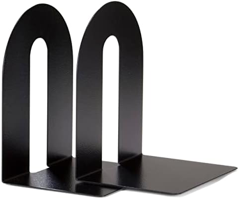 Officemate Magnetic Heavy-Duty Metal Bookends Set of 2, 10-Inch Steel Book Ends for Shelves, Book Supports for Heavy Books, Binders, and Office Organization, Black - Image 6