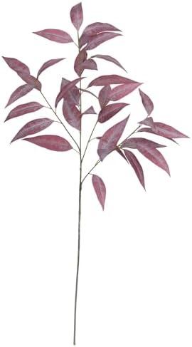 Briful Faux Fall Stems Realistic Eucalyptus Stems Fall Decorations, Set of 3 Burgundy Artificial Branches with Long Stem for Home Decor Indoor Autumn Thanksgiving Party Wedding, Outdoor Planter - Image 3