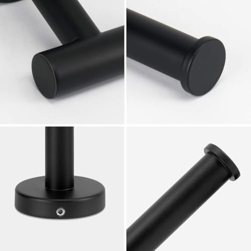 NearMoon Bathroom Toilet Paper Holder, Premium SUS304 Stainless Steel Rustproof Wall Mounted Toilet Roll Holder for Bathroom, Kitchen (4 Pack, Matte Black) - Image 5
