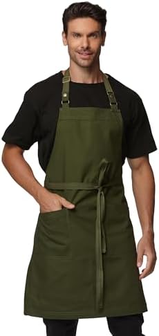 Chef Men Canvas Waterproof Apron Pocket 4251GB by Guolamy