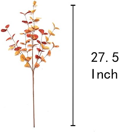 6 Pcs Artificial Eucalyptus Stems Fall Decorations with Fall Eucalyptus Leaves Autumn Decorations for Office and Home Artificial Plants for Floral Arrangement - Image 2