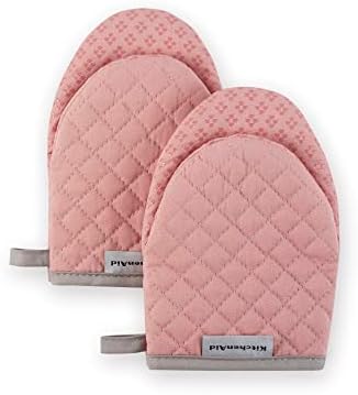 KitchenAid Asteroid Mini Oven Mitt Set, 5.5"x8", Dried Rose, 2 Piece by Unknown