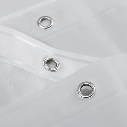 Barossa Design 54W x 78H Stall Shower Curtain Liner Silver Gray - Image 3
