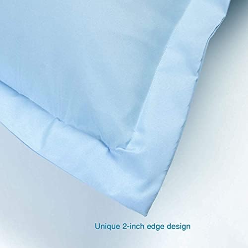 FLXXIE Microfiber King Pillow Shams Set of 2, Sky Blue - Image 5