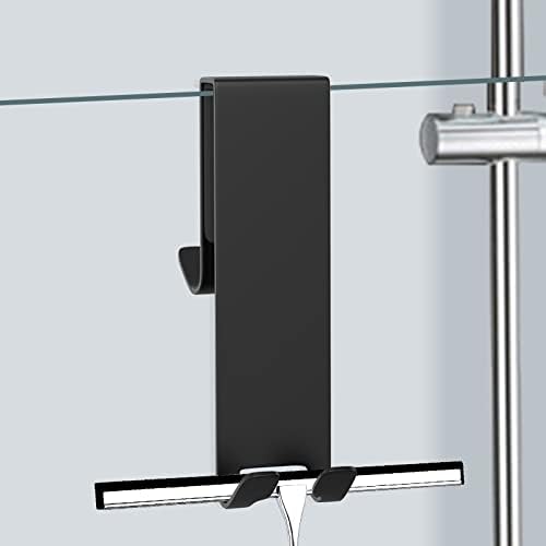 Shower Door Hook, Extended Length Double-Sided Hook for Frameless Shower Doors (7 Inch), Heavy-Duty Stainless Steel Hook for Bathrobes and Towels, No Drilling or Adhesive Required, 2-Pack, Black - Image 5