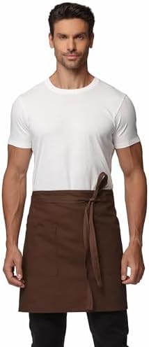 Waist Apron for Men Server Bistro Half 4251BY by Guolamy