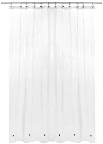 Barossa Design X-Long Shower Curtain Liner with 6 Magnets, Clear, 72x92 by BarossaDesign