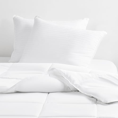 Linen Market Cooling Gel Queen Pillows Set of 2-100% Cotton Cover, Soft Gel-Fiber Filling, Bed Pillows for All Sleepers, Odorless and Non-Toxic, Perfect Firmness for Cool Comfort by LinenMarket