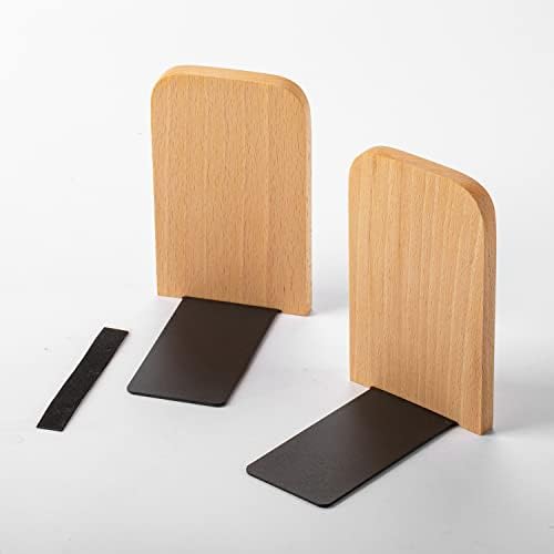 muso wood Beech Book Ends for Shelves, 2 Pairs - Image 5