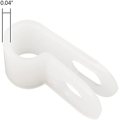 Cable Clamp R-Type Cable Clip Wire Clamp 3/16" Nylon Screw Mounting Cord Fastener Clips with Screws for Wire Management - White - 50 Pcs - Image 4