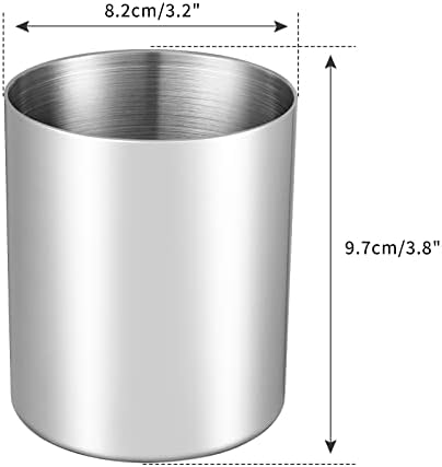 Silver Pencil Holder for Desk,304 Stainless Steel Desktop Pen Holder,Pencil Holder,Pencil Cup,Pencil Pot, Makeup Brush Holder,Stationery Organizer - Image 6