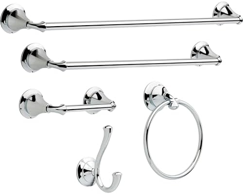 Delta Pivoting Toilet Paper Holder | Polished Chrome | Wall Mount | Linden Bathroom Accessories, 11 x 4.5 x 3.25 Inches (Pack of 3) - Image 3