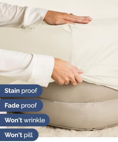 CGK Linens 2 Pack Extra Deep Twin Fitted Sheets - Off White - Image 5