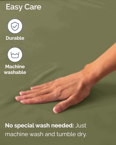 CGK Linens 2 Pack Extra Deep Full Fitted Sheets - Sage Green - Image 6