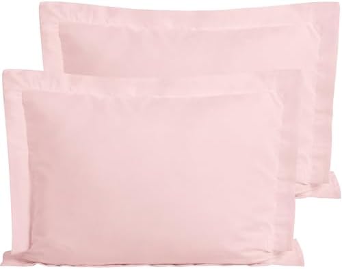 FLXXIE Microfiber Standard Pillow Shams Set of 2, Blush Pink by FLXXIE