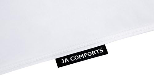 JA COMFORTS Goose Feather Down Bed Pillows (2 Packs)- King(20IN×36IN), High Fill Weight, Double-Layer Downproof Fabric Design, Goose Down Filling, 600 Thread Count,100% Cotton Cover, White - Image 4